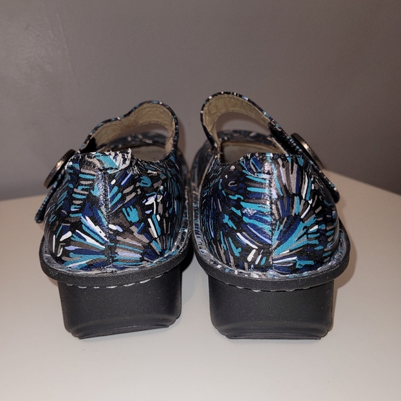Allegria Paloma Blue Collage Mary Janes, VGUC, Size 39 - Picture 8 of 11